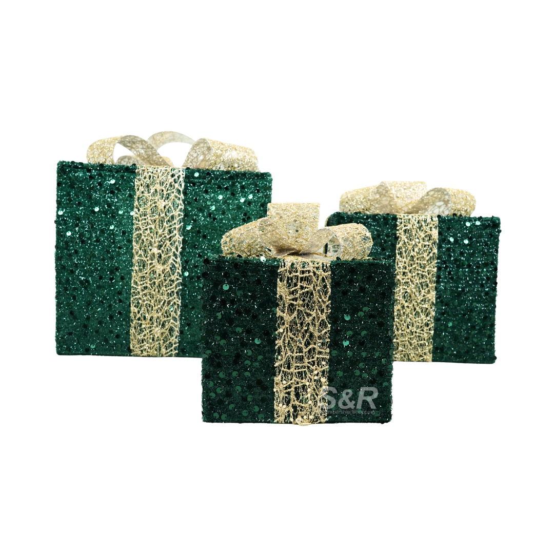 Simply Christmas Gift Set Ornament Green 3 Pieces